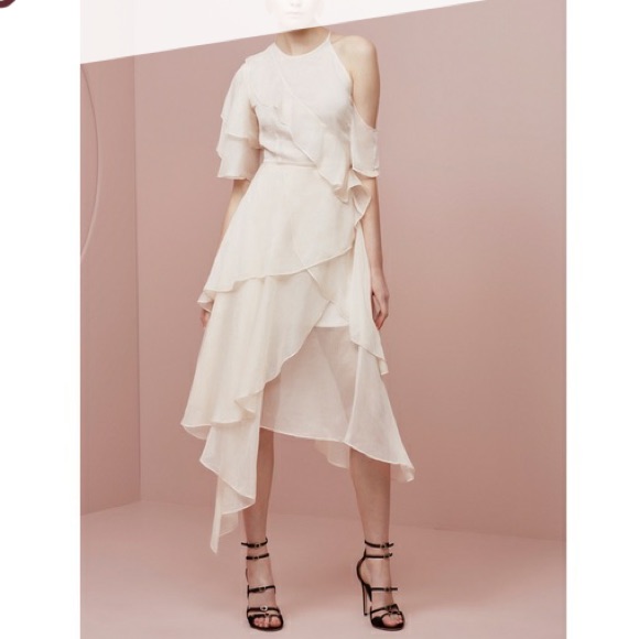 Keepsake The Label - Ruffle Sheath Nude Dress